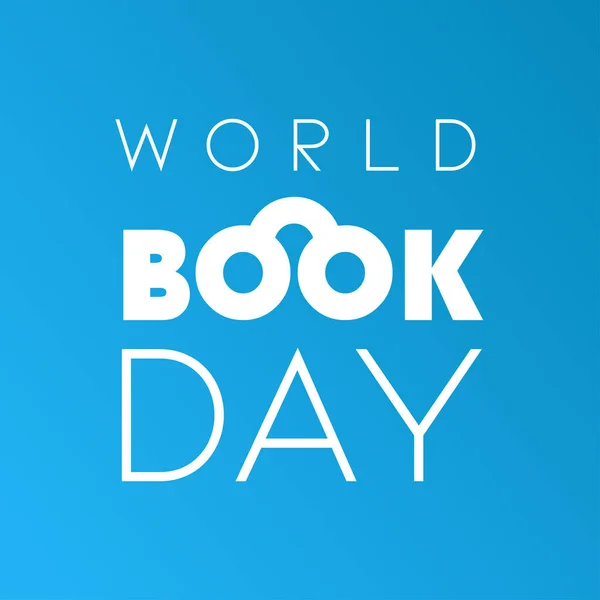 World Book Day blue poster with glasses