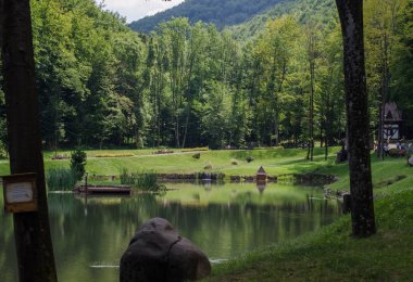 Park ve göl Schonborn içinde Voyevodyno, Ukrayna