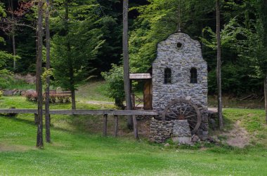 Eski su değirmeni parkta Schonborn Voyevodyno, Ukrayna