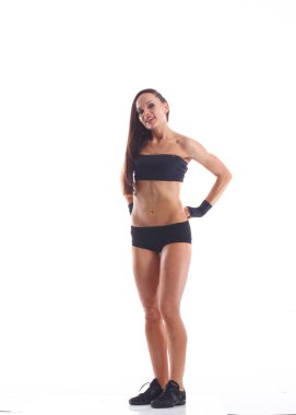 modern stil, şık ve genç dansçı poz