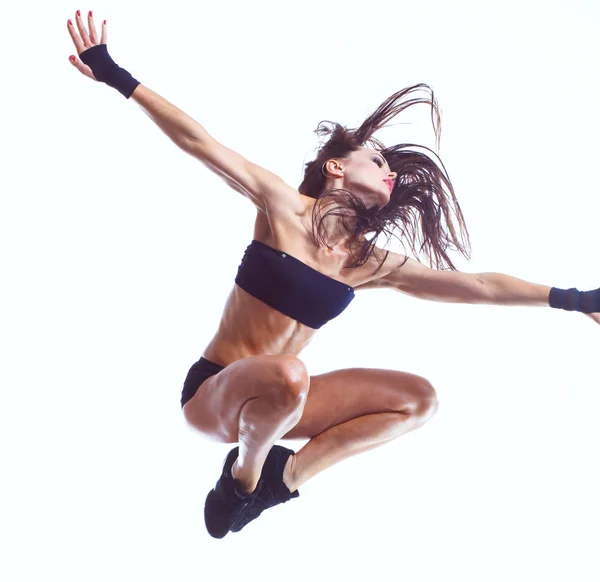 Elegante y joven bailarina de estilo moderno está posando — Foto de Stock