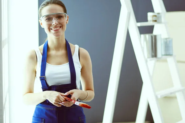 Conceito de design de interiores, renovação e tecnologia. — Fotografia de Stock