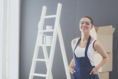 iç tasarım, yenileme ve teknoloji konsepti.