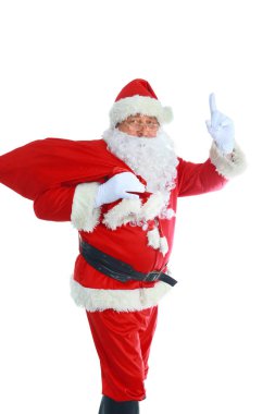 Noel Baba Noel hediyesi, beyaz arka plan üzerinde izole ile.