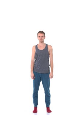 Pratik Yoga bir genç adam. Yoga. Yoga eğitmeni