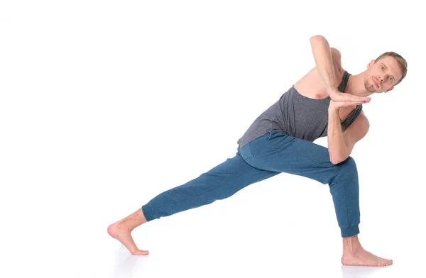 Young man practicing yoga. Yoga. Yoga Instructor — Stock Photo, Image