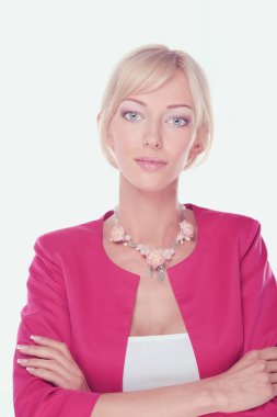 Güzel kadın izole üzerinde beyaz arka plan ile. Güzel kadın