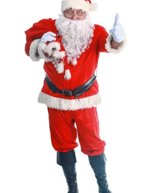 Noel Baba Noel hediyesi, beyaz arka plan üzerinde izole ile.