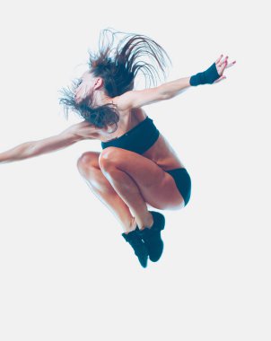 modern stil, şık ve genç dansçı poz