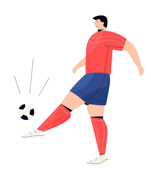 Acción de jugadores de fútbol. Juego de fútbol Vector Sport — Archivo Imágenes Vectoriales