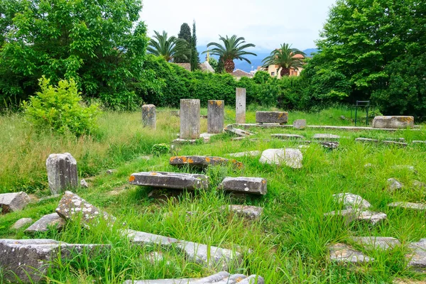 Ruïnes van de oude Agora in Thassos, Limenas, Griekenland — Stockfoto