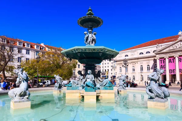 Lissabon, Portugal Rossio Platz — Stockfoto