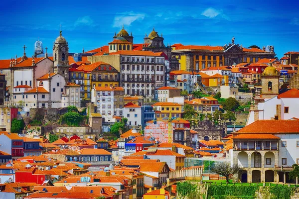 Porto, Portugalia starego miasta widok z lotu ptaka — Zdjęcie stockowe