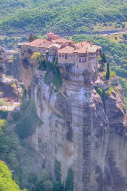 Yunanistan 'ın yüksek yamaçlarındaki Meteora Manastırı