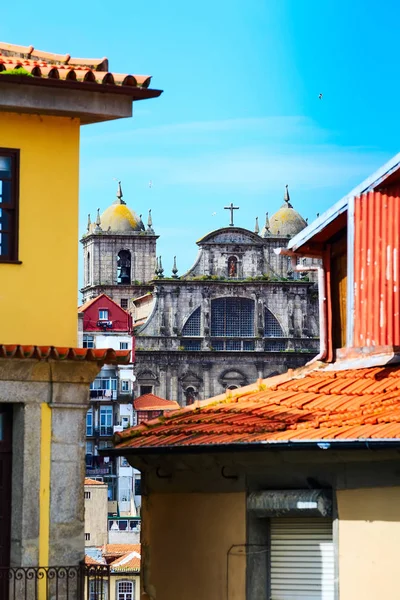 Porto, Portugal Ciudad Vieja skyline aéreo — Foto de Stock
