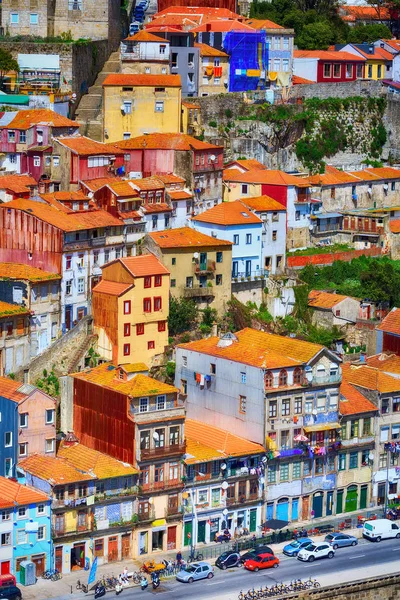 Porto, Portugalia starego miasta widok z lotu ptaka — Zdjęcie stockowe