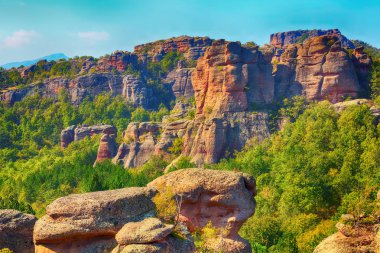 Cliff kayalar panorama, Belogradchik, Bulgaristan