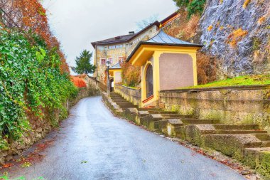 Panoramik görüş giderken Salzburg, Avusturya