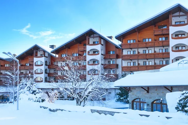 Hotel im Skigebiet Bansko, Bulgarien — Stockfoto