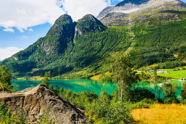 노르웨이 Nordfjord 파노라마와 산 풍경 — 스톡 사진