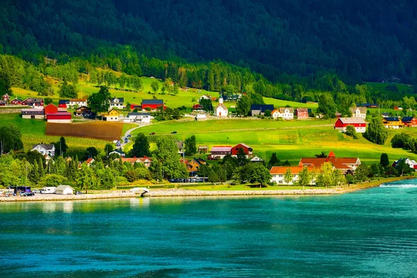 Norvège fjord paysage village — Photo