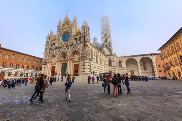 Siena Włochy Października 2018 Landmark Toskania Siena Katedry Duomo Siena — Zdjęcie stockowe