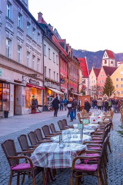 Fussen, Noel zamanı, Almanya Şehir Merkezi görünümü