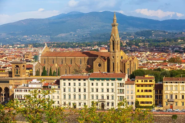 Sante Croce aerial view, Florence, Italy — Stock Photo, Image