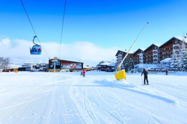 Bulgaristan 'ın kayak beldesi Bansko, kayak asansörü