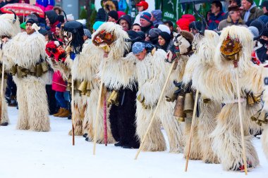 geleneksel Kukeri kostüm festival Bulgaristan