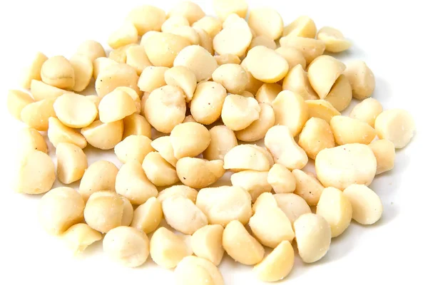 Macadamia nuts close up — Stock Photo, Image