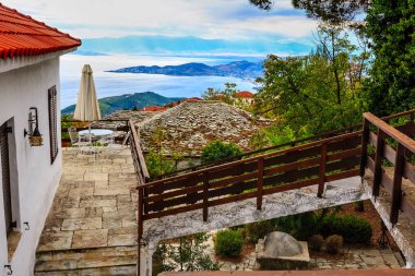 Yunanistan 'ın Pelion Mount kentinden Volos kent manzarası