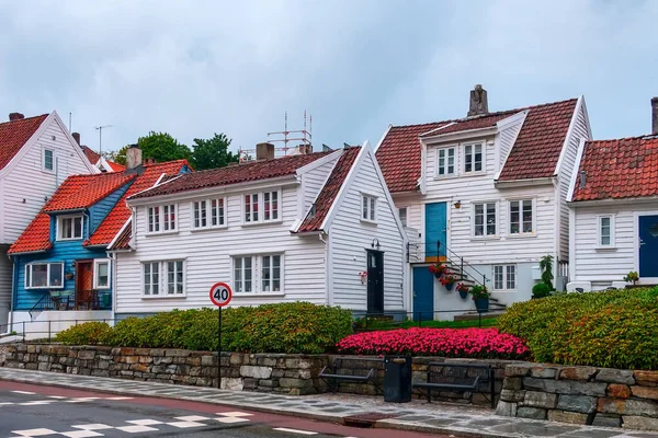Stavanger, Norge traditionella trähus — Stockfoto