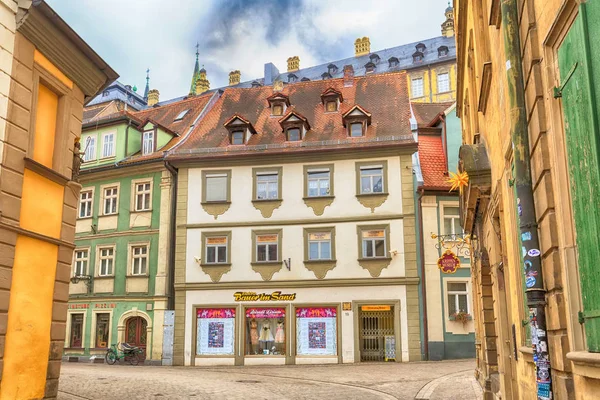 Bamberg vista de rua da cidade histórica na alemanha — Fotografia de Stock