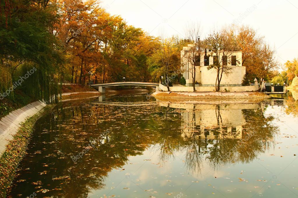 Almaty, Kazakhstan, Gorky Park autumn view