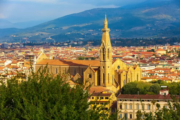 Vista aérea de Sante Croce, Florencia, Italia — Foto de Stock