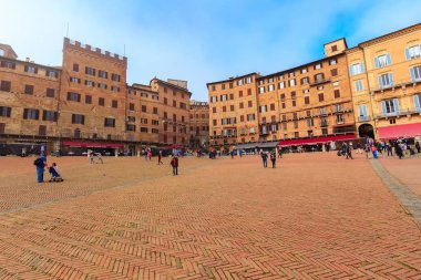 Siena, Campo Meydanı Piazza del Campo, İtalya