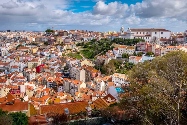 Lizbona, Portugalia widok z Bazyliki Estrela — Zdjęcie stockowe