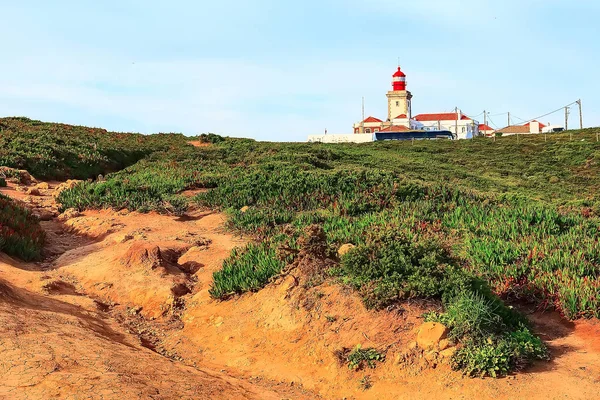 Cabo da Roca, Portugal. Lighthouse and Atlantic Ocean