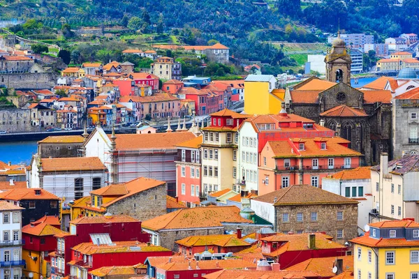 Porto, Portugalia widok na stare miasto z rzeką Douro — Zdjęcie stockowe
