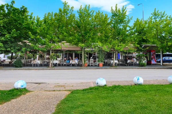 Taberna griega típica, cafetería y restaurante, Grecia — Foto de Stock