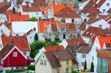 Stavanger, Norveç şehir merkezi görünümü