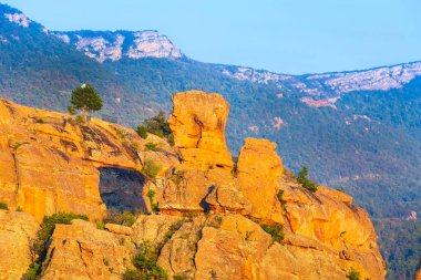 Cliff kayalar panorama, Belogradchik, Bulgaristan