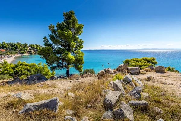 Griechenland türkis Meerwasserbucht, Sithonia — Stockfoto