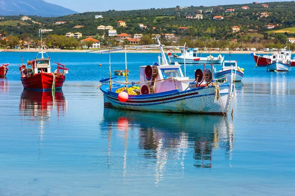 Ψαρόβαρκες στη Μεσσηνία, Ελλάδα — Φωτογραφία Αρχείου