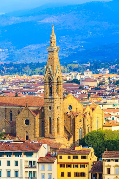 Vista aérea de Santa Croce, Florencia, Italia — Foto de Stock