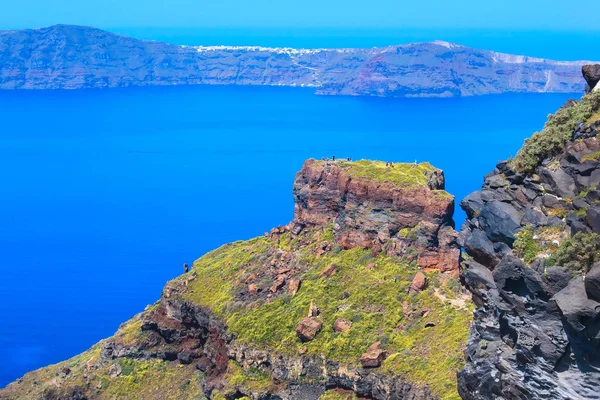 Santorini Skaros rock and caldera, Yunanistan