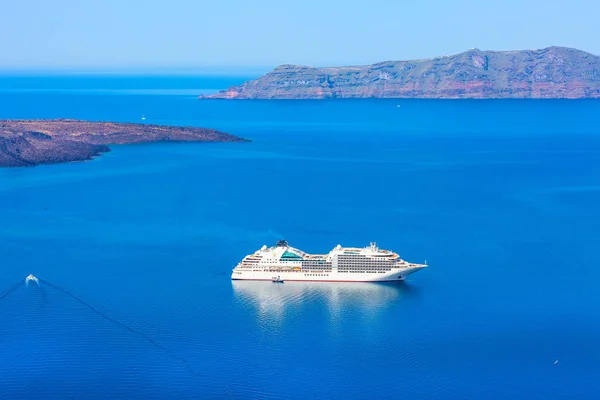 Panorama de caldera y volcán, Santorini, Grecia — Foto de Stock