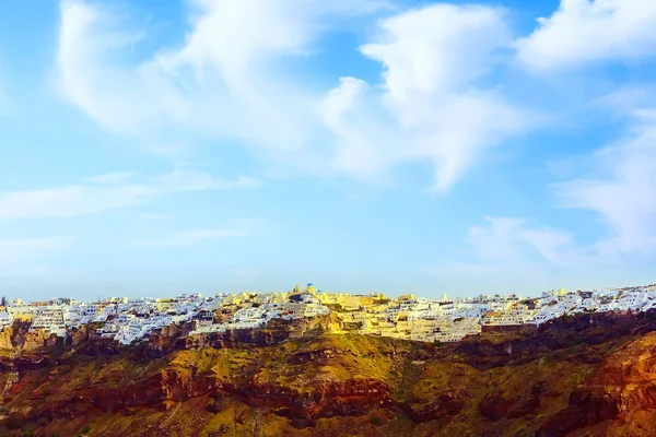 Oia panorama på Santorini ön i Grekland — Stockfoto