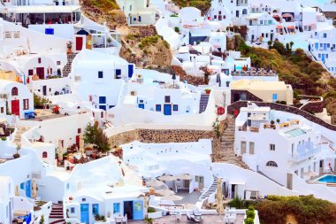 Yunanistan 'ın Santorini Adası' ndaki Oia Köyü